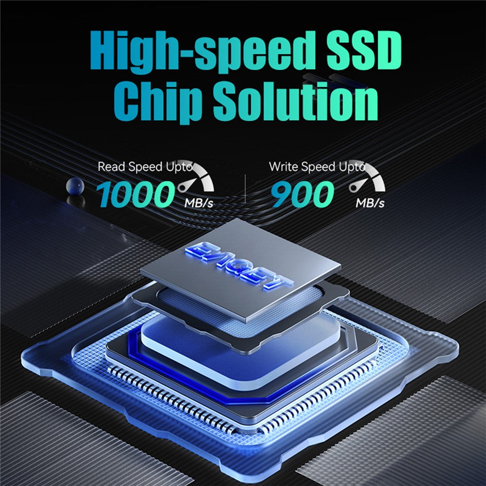 EAGET SU100 512GB USB3.2 Gen2 Type-A + Type-C Dual Interface Zinc Alloy Solid State USB Flash Drive