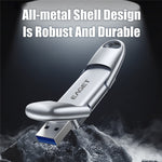 EAGET SU100 1TB USB3.2 Gen2 Type-A + Type-C Dual Interface Solid State USB-flashdrev i zinklegering