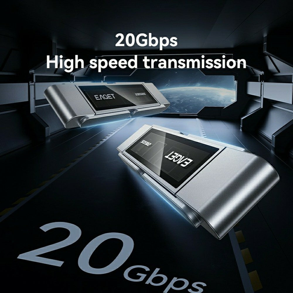 EAGET SU220 512GB Solid State USB Flash Drive 20Gbps USB3.2 Gen2x2 Type-C Dual Interface