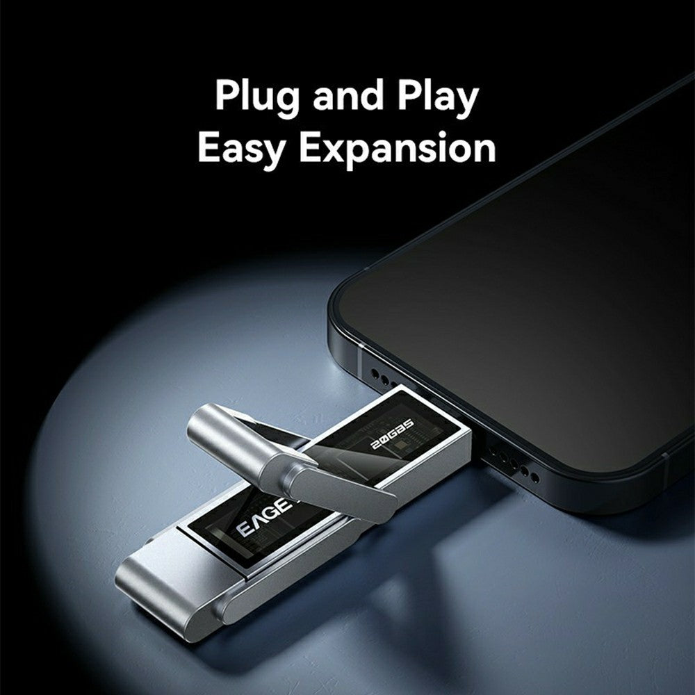 EAGET SU220 1TB Solid State USB Flash Drive 20Gbps USB3.2 Gen2x2 Type-C Dual Interface