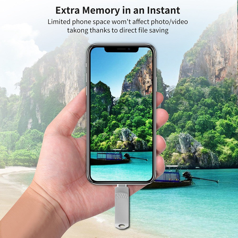 RICHWELL 32GB for iPhone Android 3-in-1 Memory Stick USB 3.0 Flash Drive
