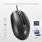 LIMEIDE 303 3D Non-Slip Roller Optical Mouse USB Wired Computer Laptop Working Gaming Mouse