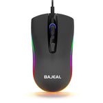 BAJEAL D1 Colorful Light E-Sports Gaming Wired Mouse USB Cable Ergonomic Laptop Computer Mouse 4-Key Design Mice