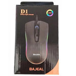 BAJEAL D1 Colorful Light E-Sports Gaming Wired Mouse USB Cable Ergonomic Laptop Computer Mouse 4-Key Design Mice