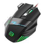 BAJEAL G5 7-Key 3200DPI Optical Mouse RGB Light USB Wired Computer Laptop Gaming Mice