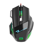 BAJEAL G5 7-Key 3200DPI Optical Mouse RGB Light USB Wired Computer Laptop Gaming Mice