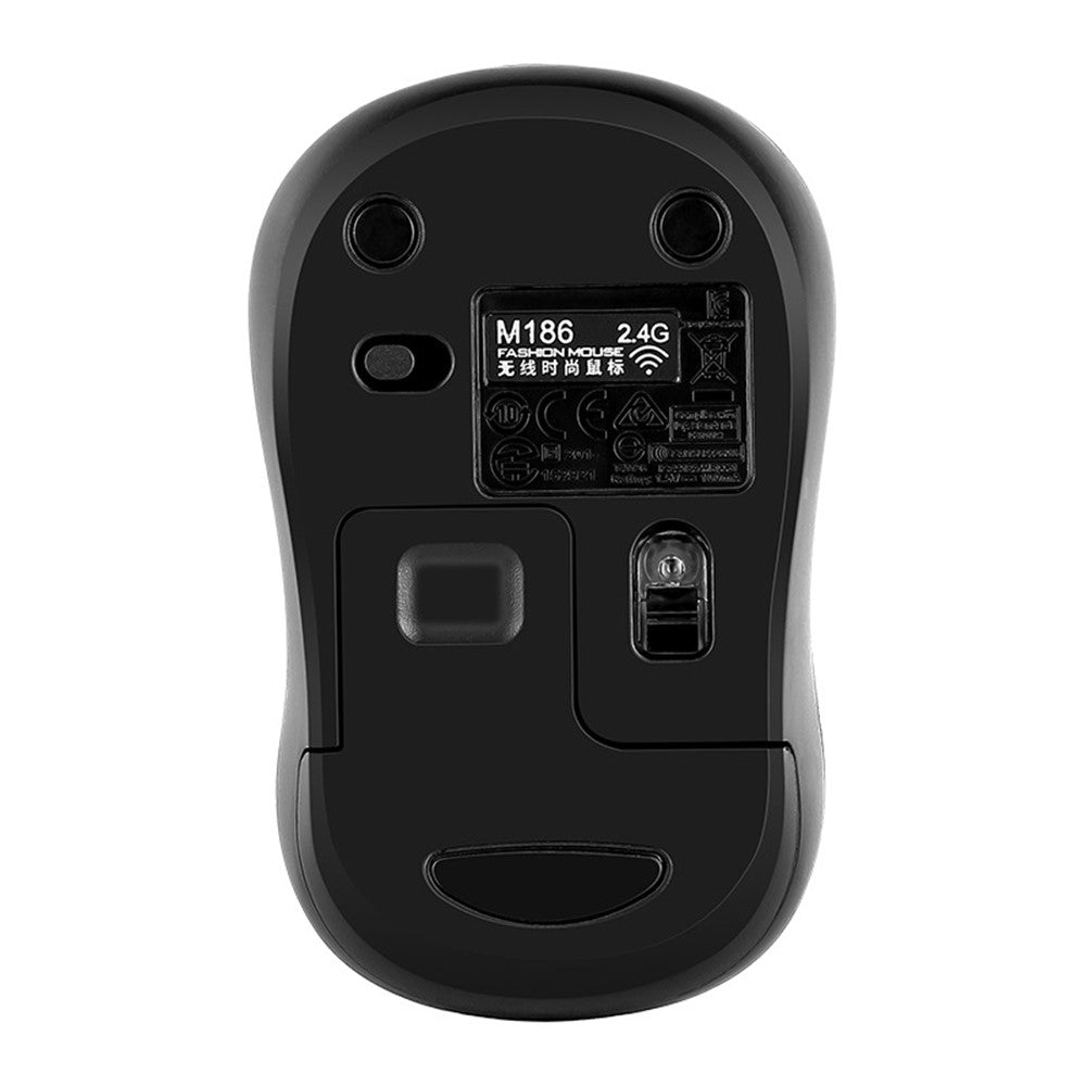 AONQ M186 2.4G Wireless Mouse Computer Silent Mice Ergonomic Mini Mouse USB Optical Mice for PC Laptop