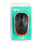 AONQ M186 2.4G Wireless Mouse Computer Silent Mice Ergonomic Mini Mouse USB Optical Mice for PC Laptop