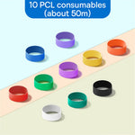 10 Rolls Various Color Kids 3D Printing Materials 5m 1.75mm Diameter Low Temperature PCL Filament for 3D Printing Pen