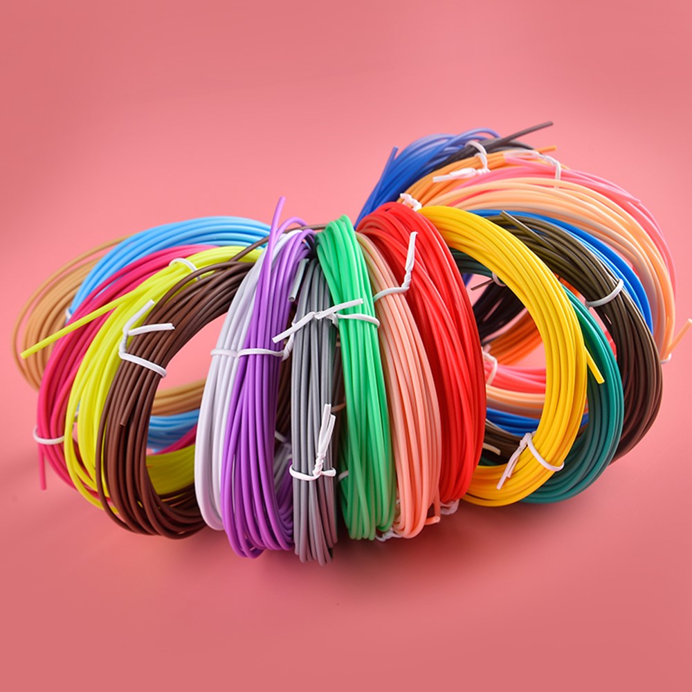 20 Rolls Various Color 5m 1.75mm Diameter Low Temperature 3D Print Pen PCL Filament Kids 3D Printing Materials