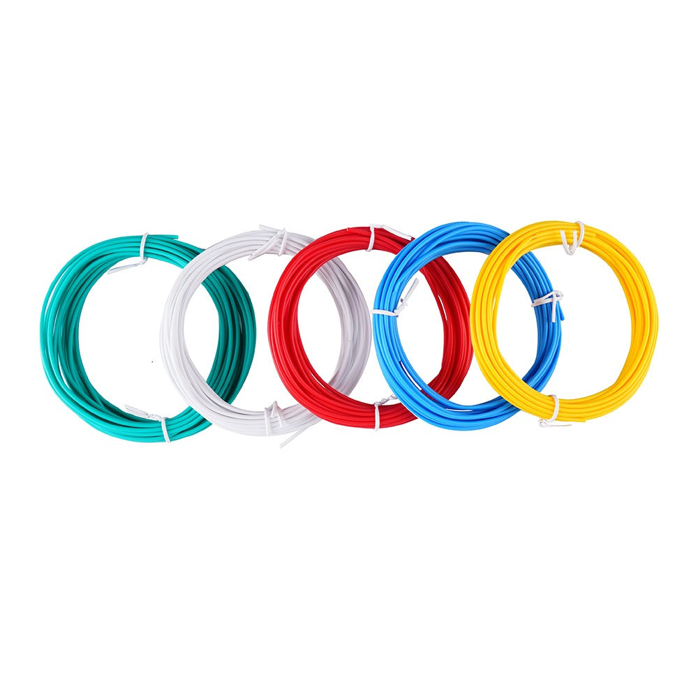 5 Rolls Various Color 5m 1.75mm Diameter Kids 3D Printing Materials Low Temperature 3D Printing Pen PCL Filament