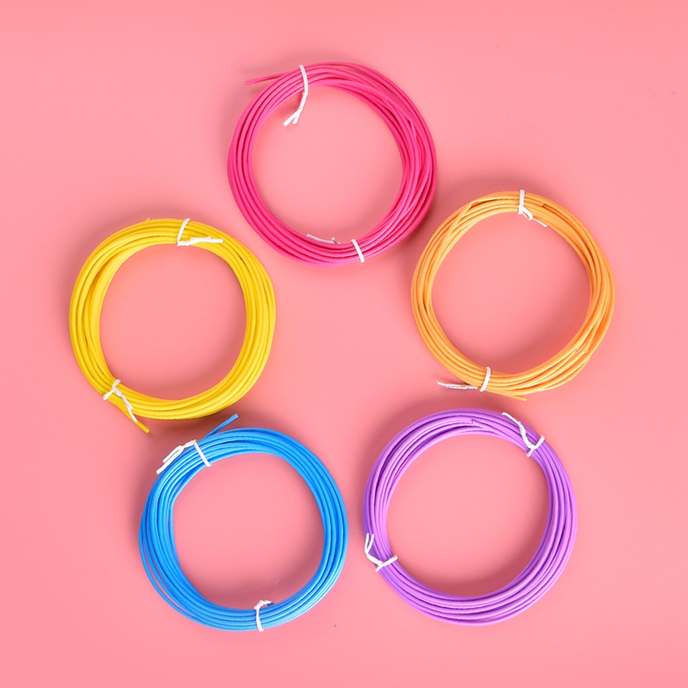 5 Rolls Various Color 5m 1.75mm Diameter Kids 3D Printing Materials Low Temperature 3D Printing Pen PCL Filament