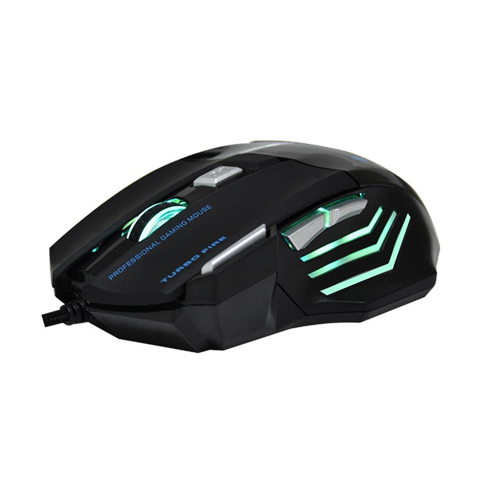 USB Cable Lighting E-Sports Gaming Mouse Colorful LED Light Ergonomic Laptop Computer 7-Key Wired Mouse