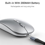 YESIDO KB15 Genopladelig 2.4G Trådløs Fotoelektrisk Mus Mat Stille Computer Laptop Mus