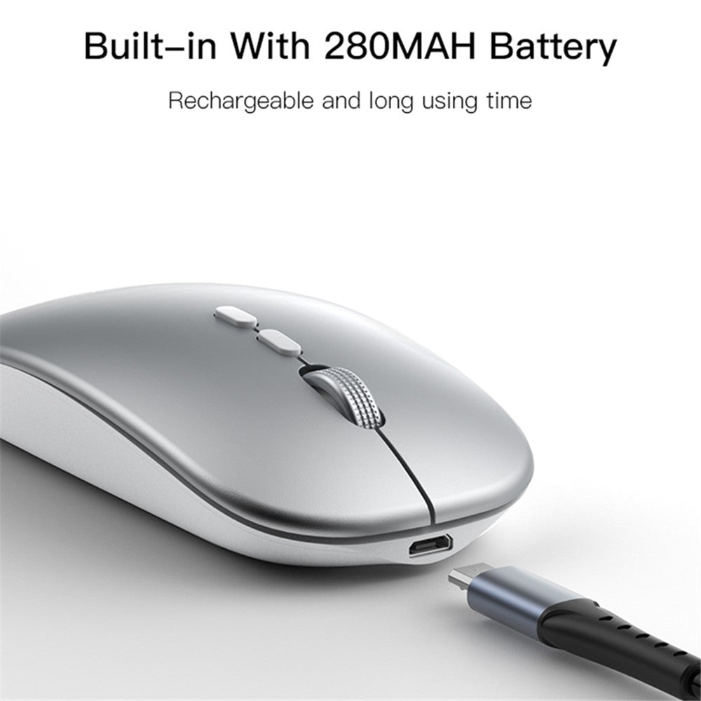 YESIDO KB15 Genopladelig 2.4G Trådløs Fotoelektrisk Mus Mat Stille Computer Laptop Mus