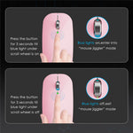 2.4G / Bluetooth-compatible Dual Mode Wireless Mouse with Backlight, Quiet Portable Jiggler Mouse for Laptops, Tablets