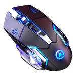 YINDIAO A4 2.4G Wireless Mouse 6 Keys 1600 DPI Mute Gaming Mouse with Lighting Effect