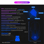 YINDIAO A4 2.4G Wireless Mouse 6 Keys 1600 DPI Mute Gaming Mouse with Lighting Effect