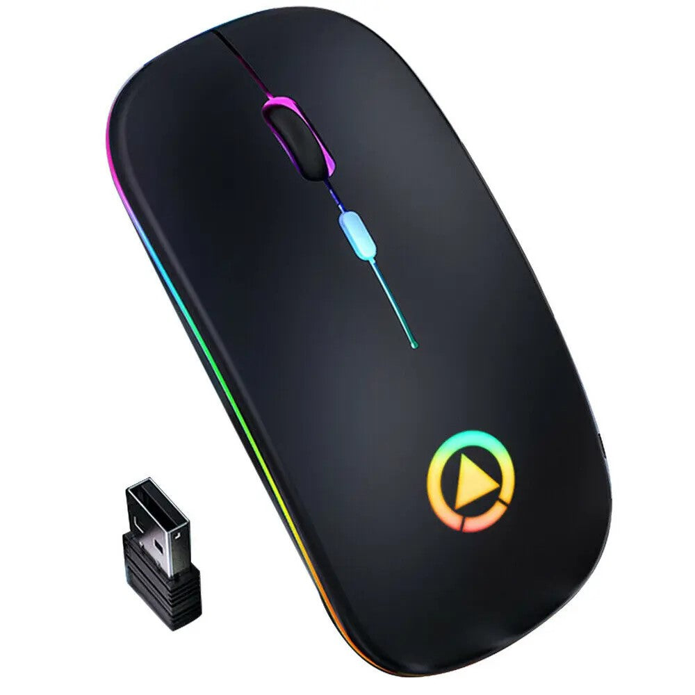 YINDIAO A2 Rechargeable Silent 2.4G Wireless Gaming Mouse with Colorful Breathing Light
