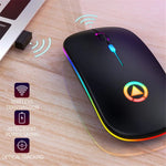 YINDIAO A2 Rechargeable Silent 2.4G Wireless Gaming Mouse with Colorful Breathing Light