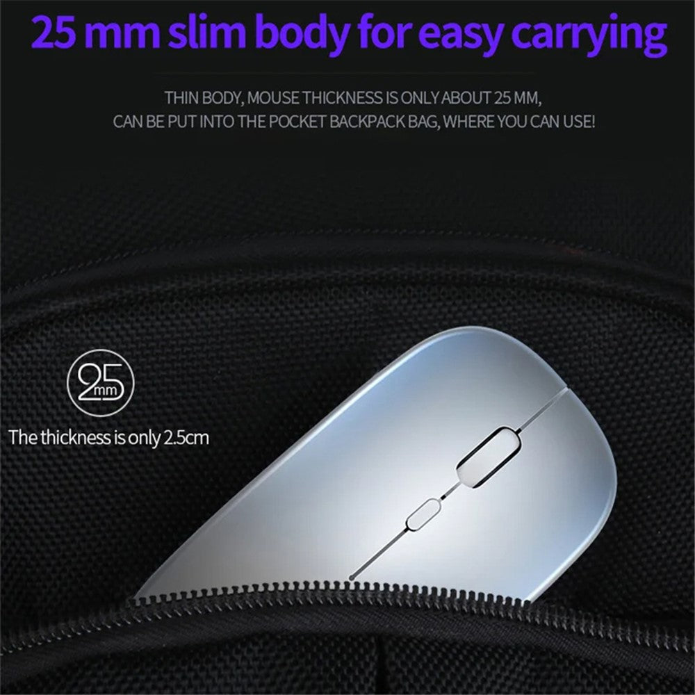 YINDIAO A2 Rechargeable Silent 2.4G Wireless Gaming Mouse with Colorful Breathing Light