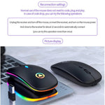 YINDIAO A2 Rechargeable Silent 2.4G Wireless Gaming Mouse with Colorful Breathing Light