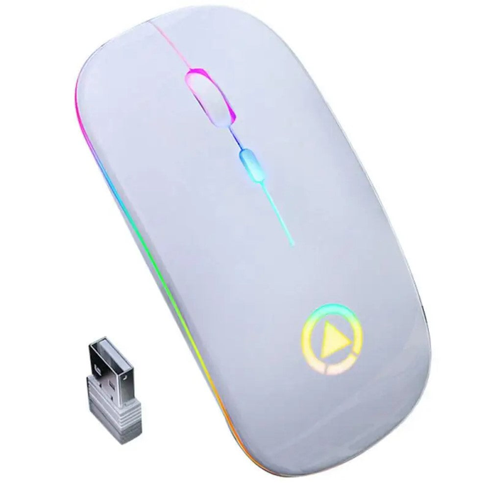YINDIAO A2 Rechargeable Silent 2.4G Wireless Gaming Mouse with Colorful Breathing Light