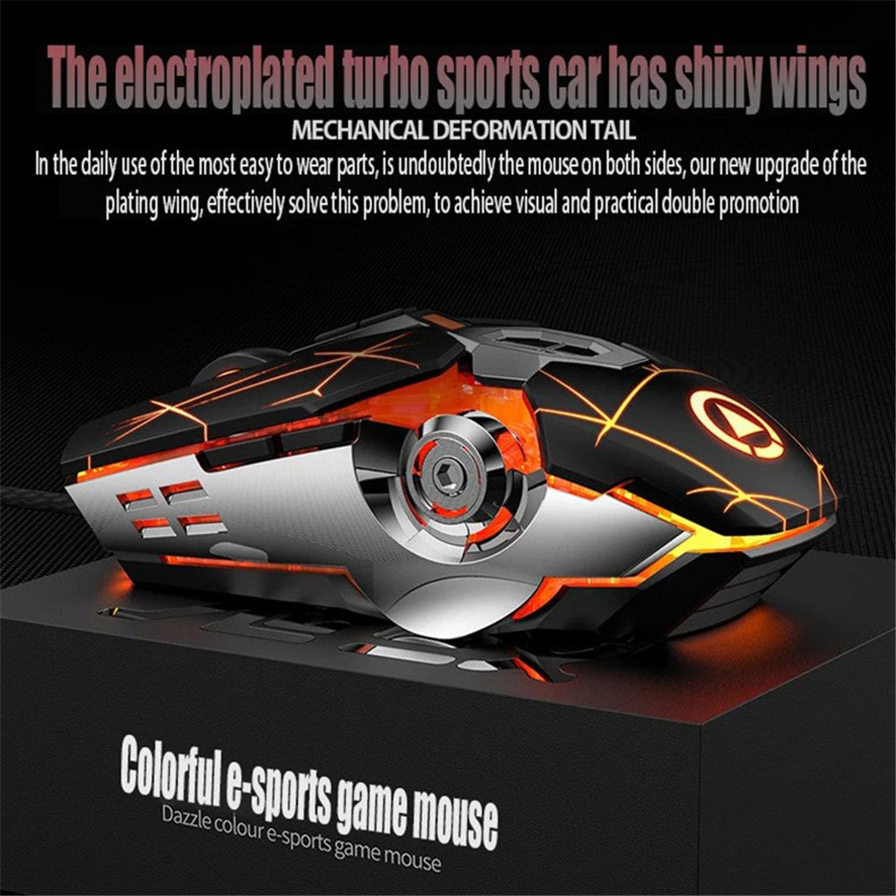 YINDIAO G3os 1.5m USB Wired Mouse 3200 DPI 7 Keys E-sports Mechanical Mouse