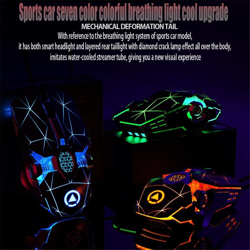 YINDIAO G3os 1.5m USB Wired Mouse 3200 DPI 7 Keys E-sports Mechanical Mouse