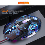 YINDIAO G15 1200 / 1800 / 2400 / 3600 Adjustable DPI 6 Keys Mechanical Gaming USB Wired Mouse, Silent Version