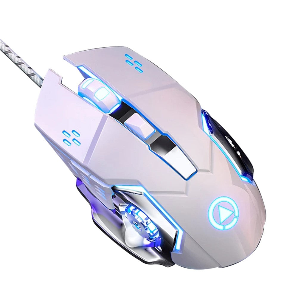 YINDIAO G15 1200 / 1800 / 2400 / 3600 Adjustable DPI 6 Keys Mechanical Gaming USB Wired Mouse, Silent Version