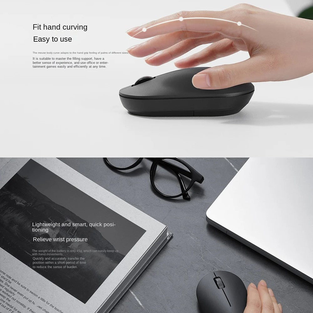 XIAOMI Lite 2 MWXSB02YM 2.4GHz 1000DPI Ergonomic Optical Mouse Gaming Mice (Chinese Version)