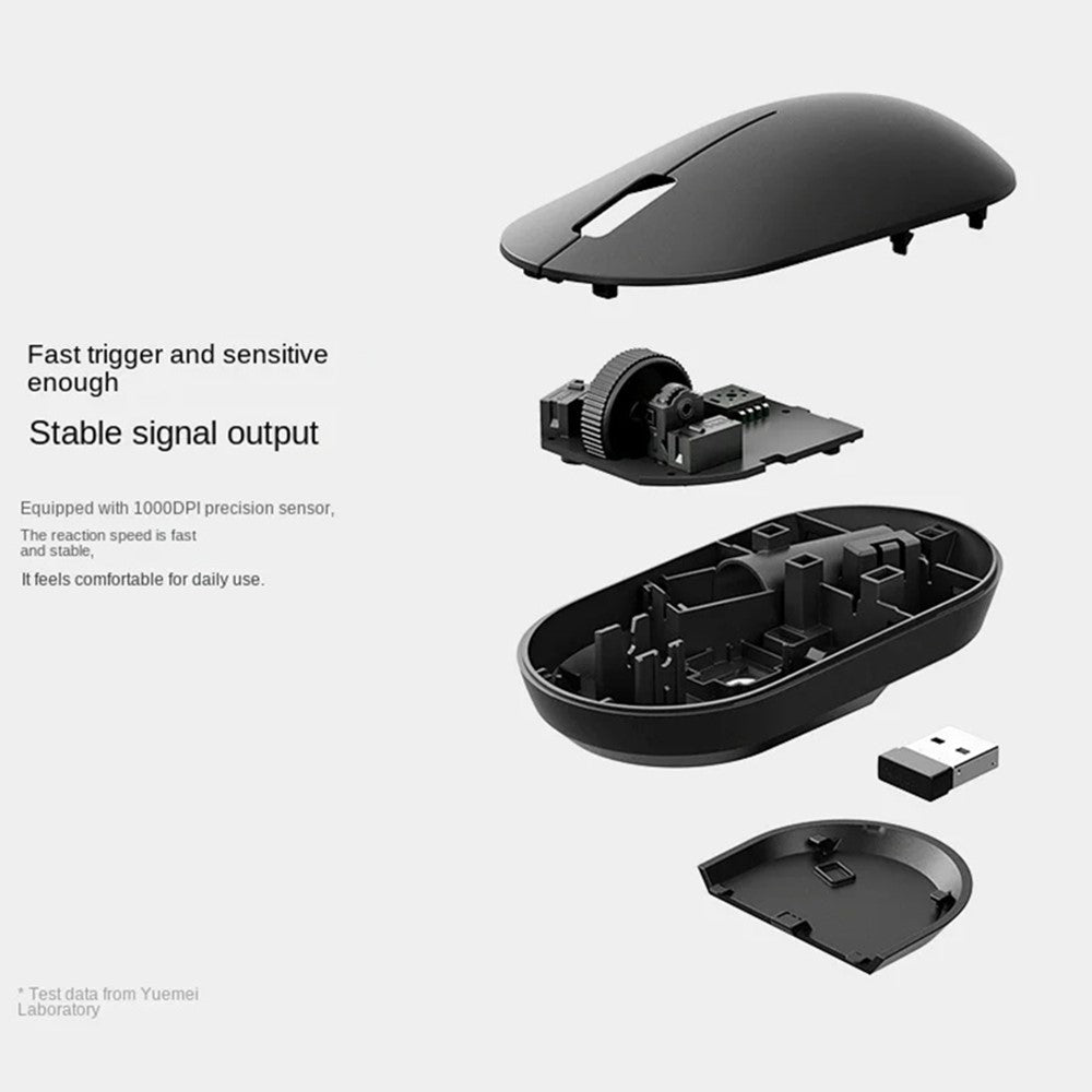 XIAOMI Lite 2 MWXSB02YM 2.4GHz 1000DPI Ergonomic Optical Mouse Gaming Mice (Chinese Version)