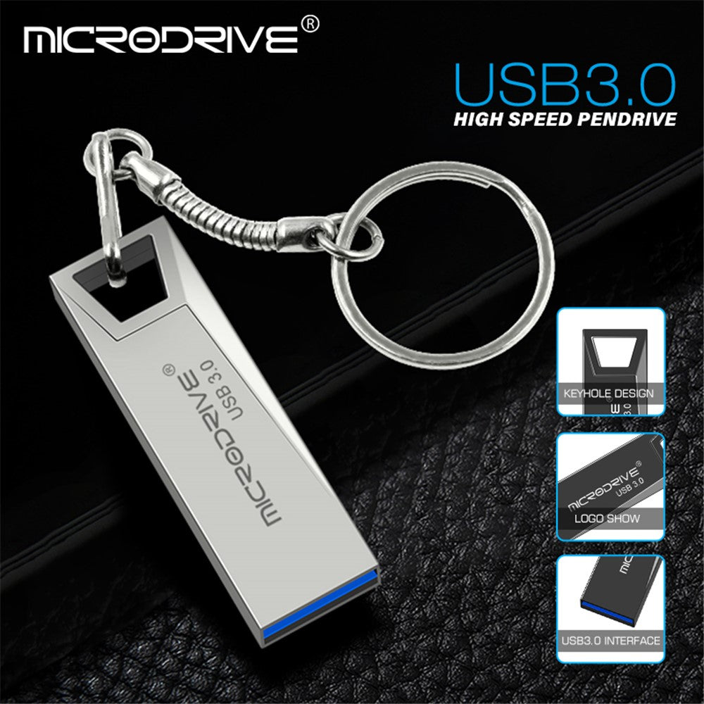MICRODRIVE 32GB Metal U-disk Højhastigheds Computer Laptop USB 3.0 Flashdrev