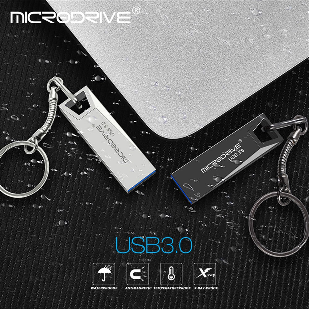 MICRODRIVE 32GB Metal U-disk Højhastigheds Computer Laptop USB 3.0 Flashdrev