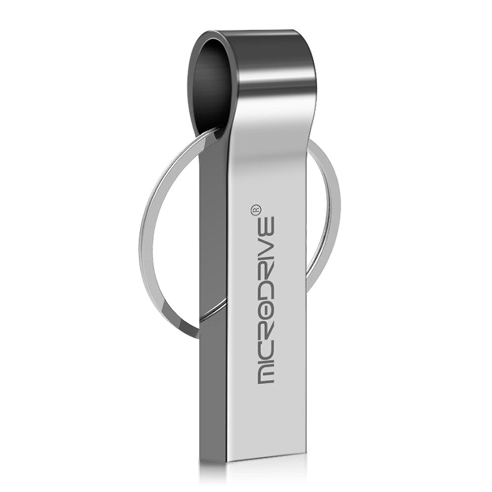 MICRODRIVE 128GB Metal Thumb Memory Stick USB 2.0 Flash Drive with Key Ring