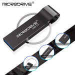 MICRODRIVE 32GB Key Ring Design USB 3.0 Flash Drive Portable Memory Thumb Drive