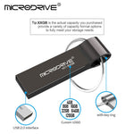 MICRODRIVE 8GB Plug and Play USB 2.0 Flash Drive Data Thumb Stick with Key Ring