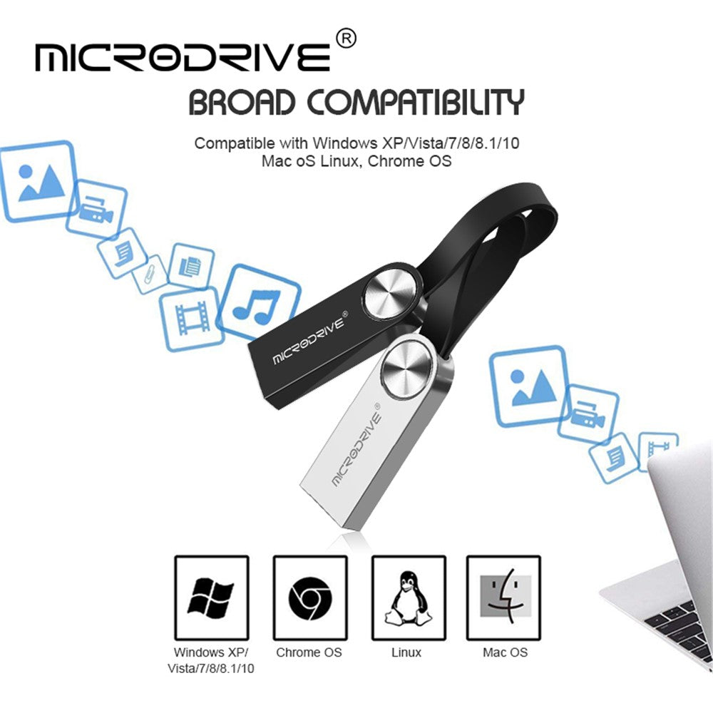 MICRODRIVE 8GB CD Veins Round Decor U-disk Computer Laptop USB Flash Drive