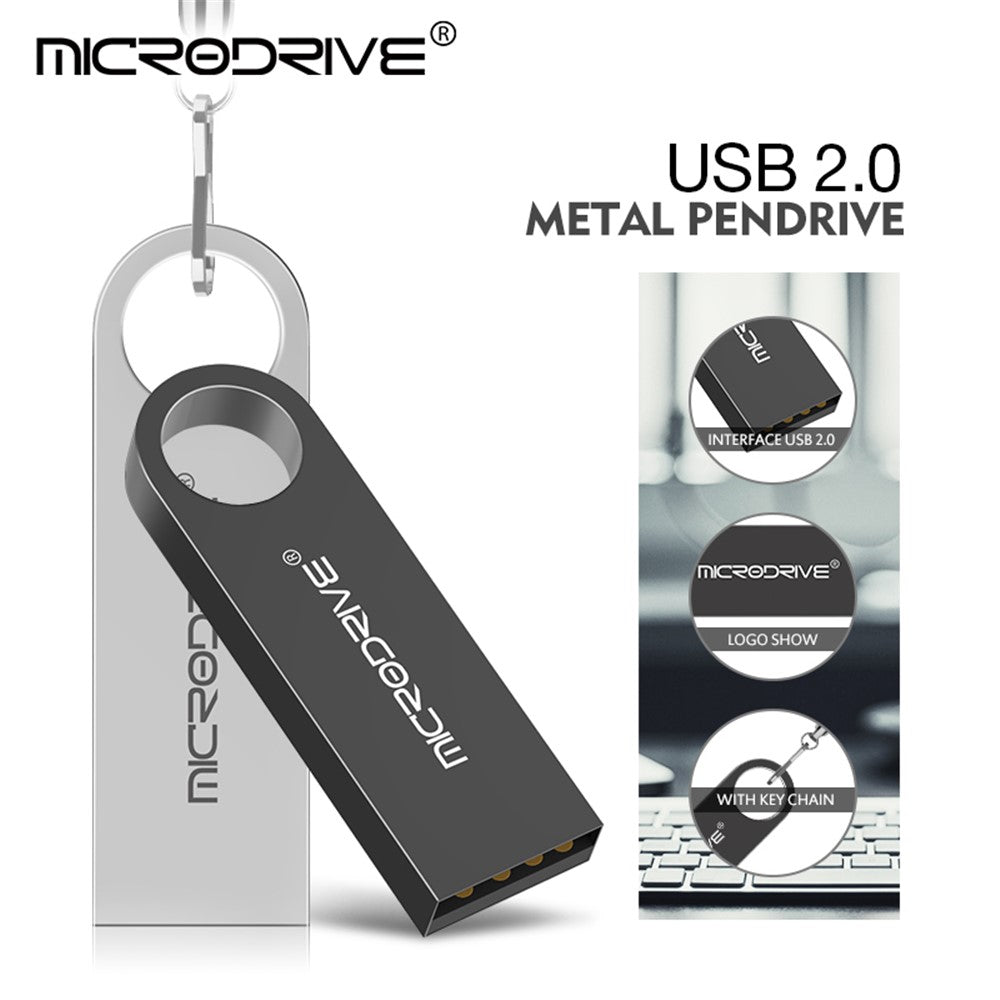 MICRODRIVE E9 4GB Metal U-disk USB 2.0 Memory Stick Computer Flash Drive