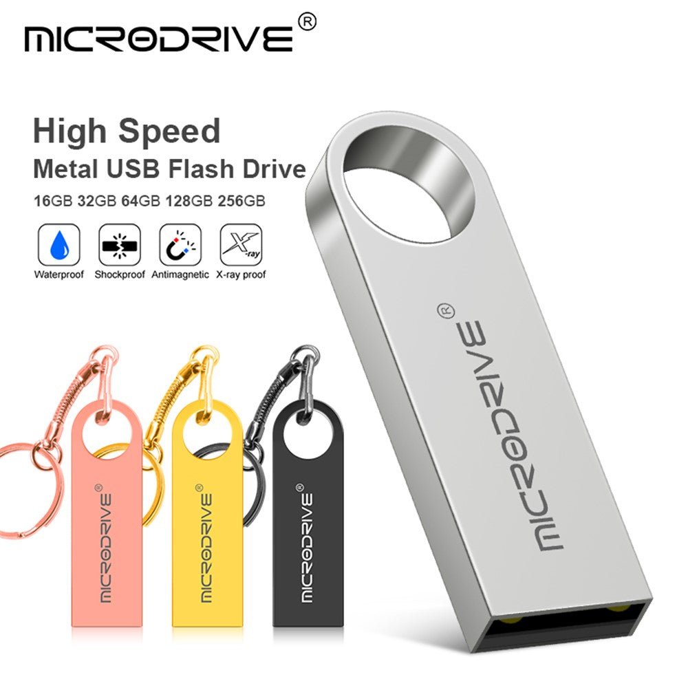 MICRODRIVE E9 4GB Metal U-disk USB 2.0 Memory Stick Computer Flash Drive