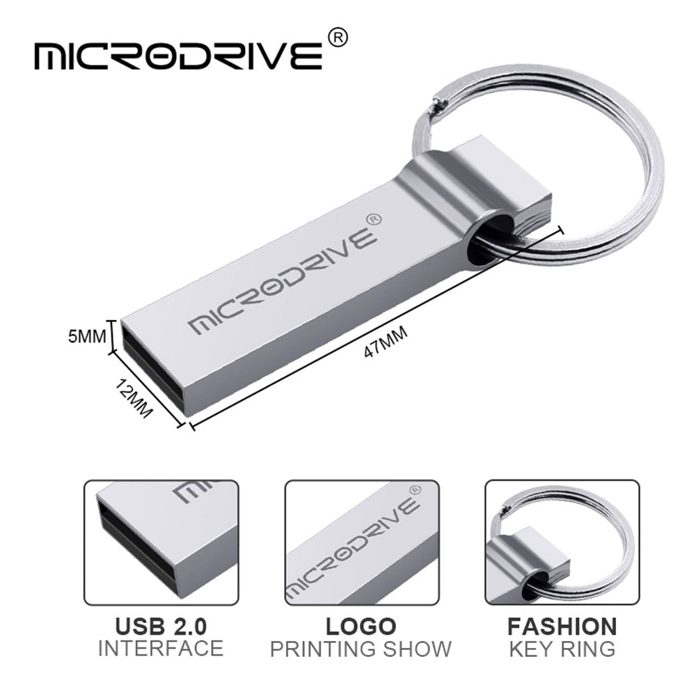 MICRODRIVE 16GB Computer Laptop Waterproof USB 2.0 Flash Drive Thumb Drive USB Stick