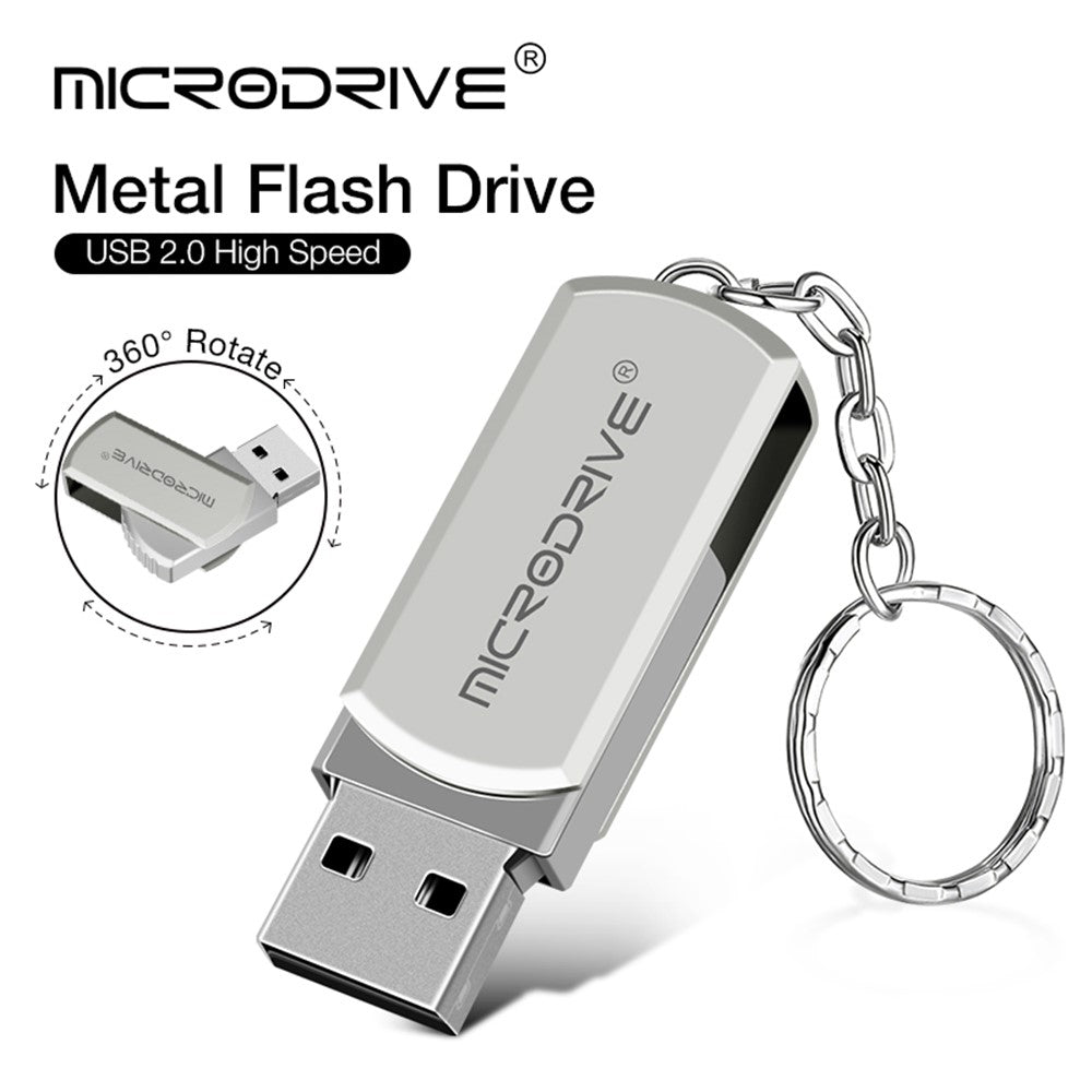 MICRODRIVE 16GB USB 2.0 Flashdrev Hukommelsesstick USB-nøgle med nøglering