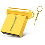 MICRODRIVE 4GB USB 2.0 Mini Metal Flash Drive with Hook