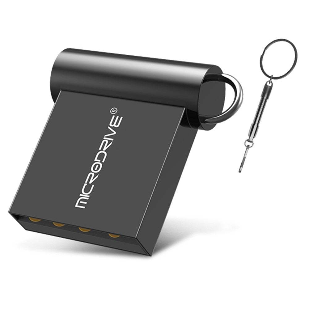 MICRODRIVE USB 2.0 Flash Drive 8GB Mini Metal U-Disk with Hook