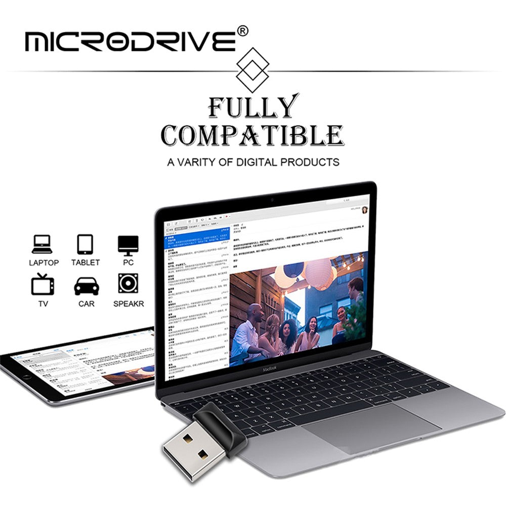 MICRODRIVE 128GB Mini-størrelse USB 2.0-flashdrev til datalagring