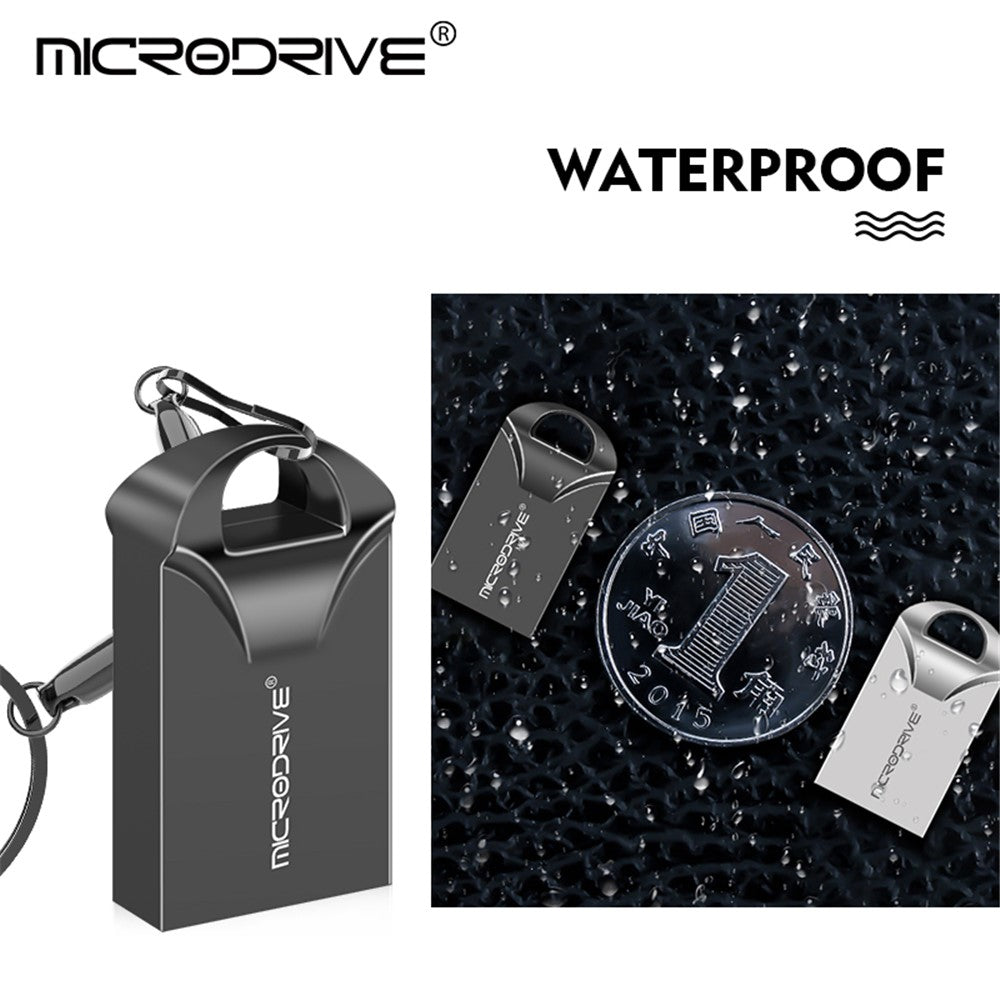 MICRODRIVE Mini Metal U-Disk Bærbar USB 2.0 8GB Flashdrev