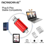 MICRODRIVE 32GB 2-in-1 USB 2.0 / Type-C U-Disk High Speed Phone Computer Flash Disk