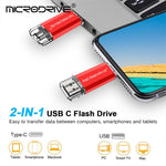 MICRODRIVE 32GB 2-in-1 USB 2.0 / Type-C U-Disk High Speed Phone Computer Flash Disk