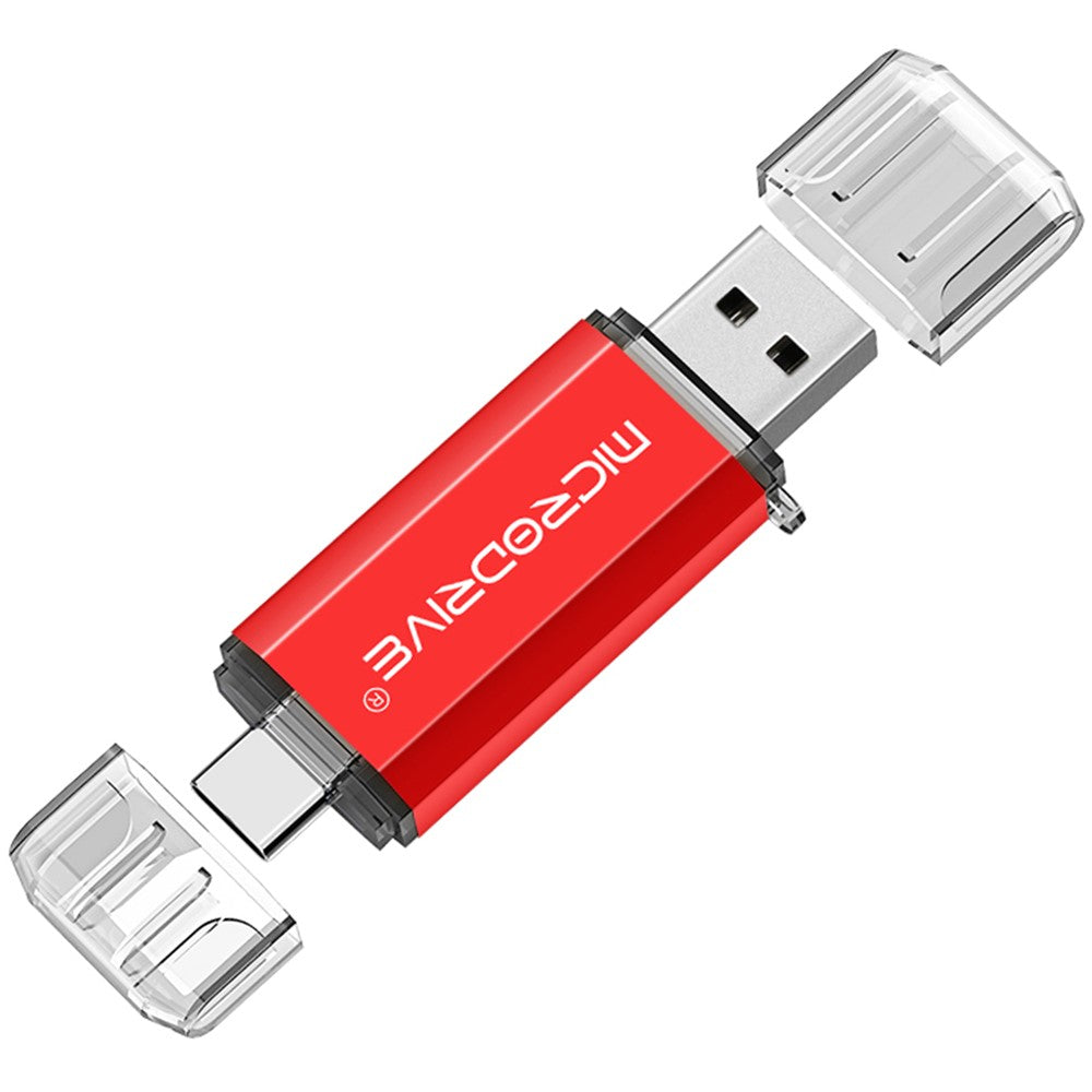 MICRODRIVE 32GB 2-in-1 USB 2.0 / Type-C U-Disk High Speed Phone Computer Flash Disk